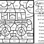 Addition Color By Number Back To School Addition Facts