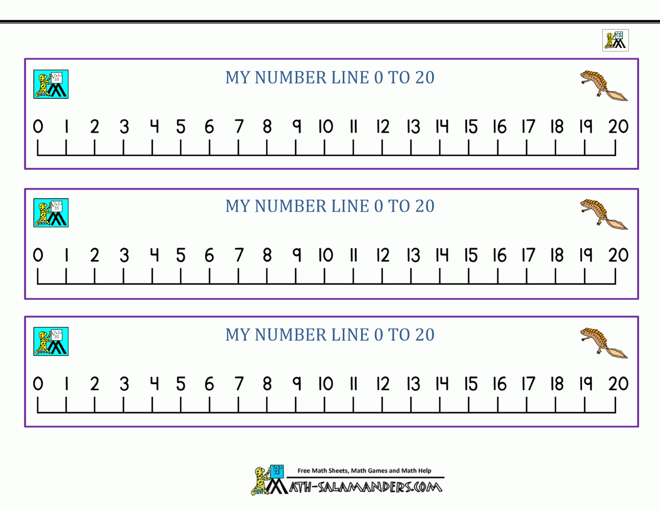 Best Templates Printable Number Line To 20