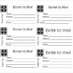 Blank Raffle Ticket Tickets Template Free Printable