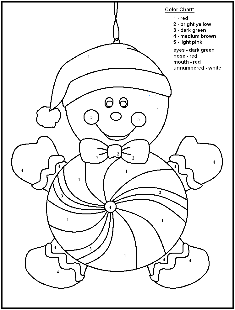 Christmas Color By Numbers Best Coloring Pages For Kids