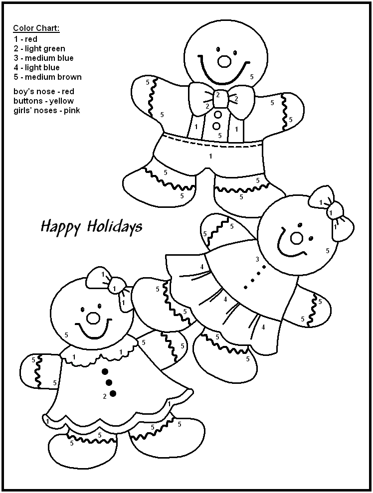 Christmas Color By Numbers Best Coloring Pages For Kids