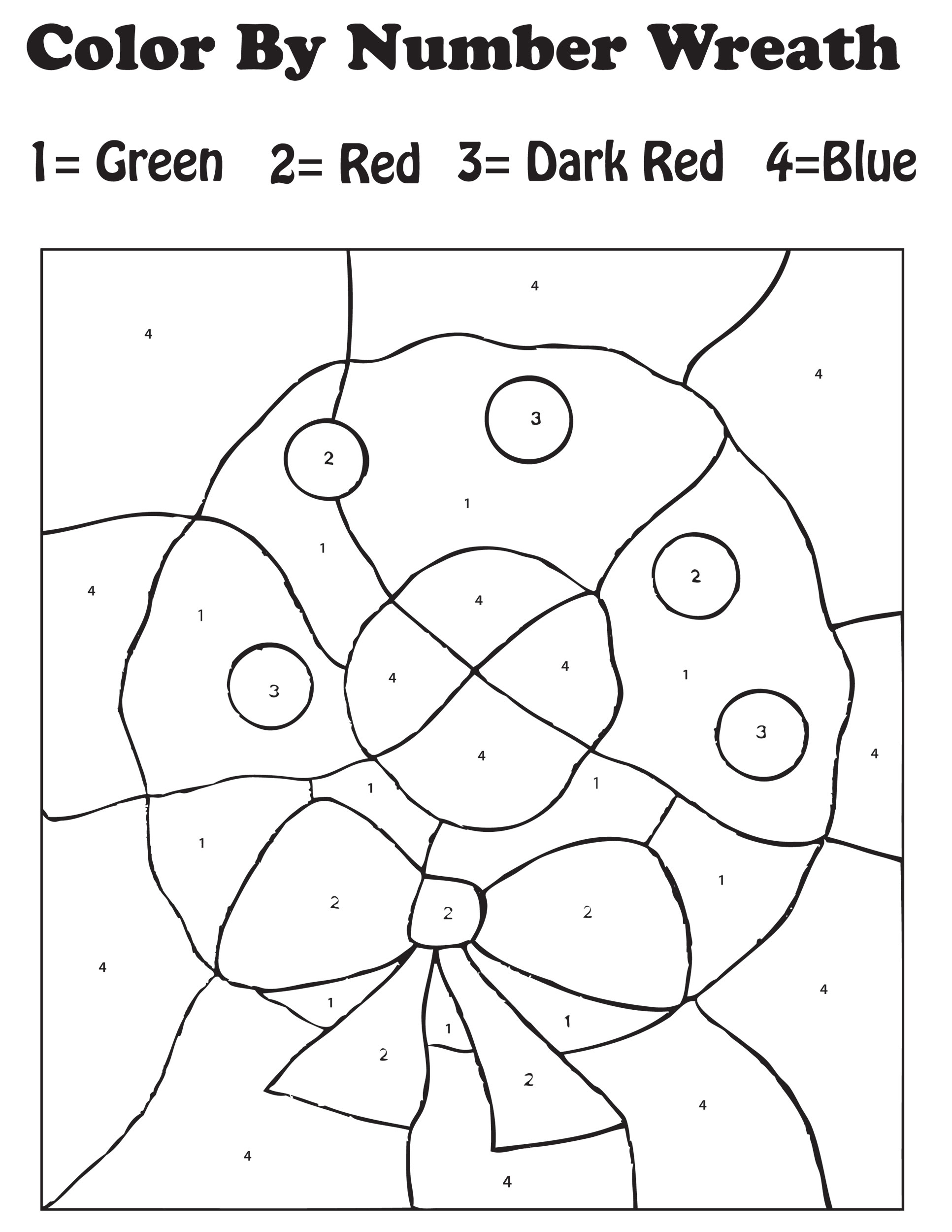 Christmas Color By Numbers Best Coloring Pages For Kids Christmas Color By Numbers Best Coloring Pages For Kids