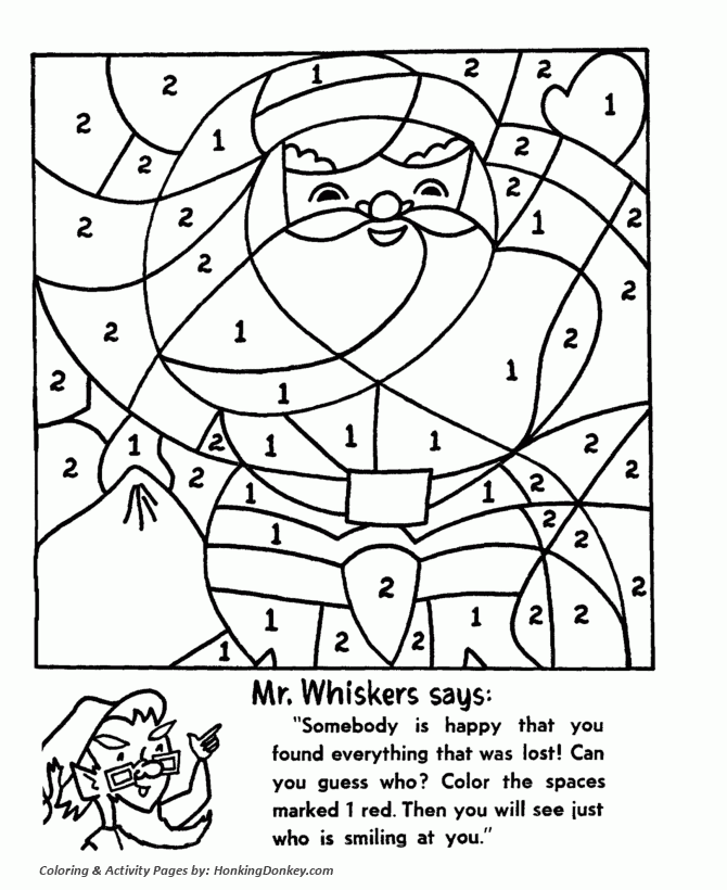 Christmas Math Coloring Pages Coloring Home