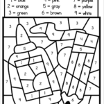 Color By Code Kindergarten Math Numbers Worksheet Made