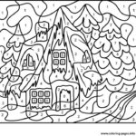 Color By Number Adults House Free Coloring Pages Printable