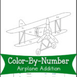 Color By Number Airplane Addition Mamas Learning Corner