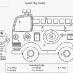 Color By Number Fire Truck Worksheet Hasi i