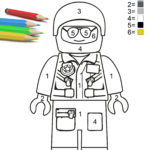 Color By Number Found On The City lego Site Lego