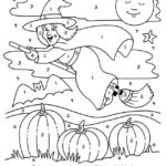 Color By Number Halloween Coloring Pages Crafts And