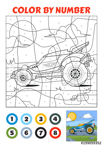 Color By Number Is An Educational Game For Children Blue Color By Number Is An Educational Game For Children Blue