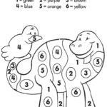 Color By Number Preschool Dinosaurs Preschool Preschool