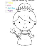 Color By Number Preschool Princess Coloring Princess