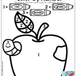 Color By Number Preschool Worksheets Fall Kindergarten