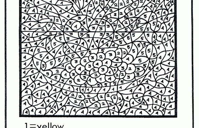 Color by number printables advanced Coloring Pages 