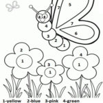 Color By Number Spring Worksheet For Kids Planters