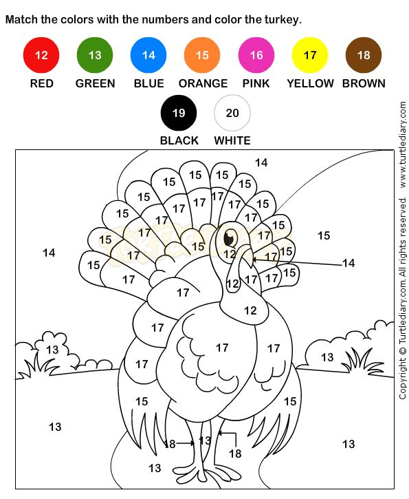 Color By Number Worksheet10 Math Worksheets Preschool 