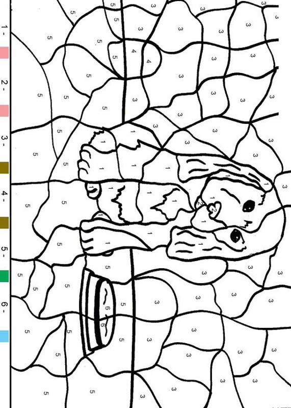 Color By Numbers Animal Coloring Pages For Kids part I 