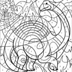 Color By Numbers Dinosaur Coloring Sheets