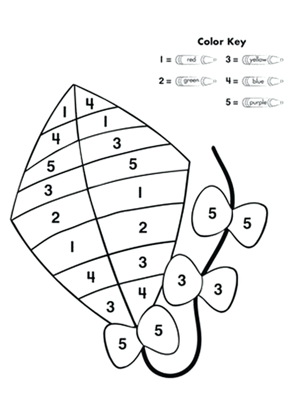 Color By Numbers Worksheets For Preschool 