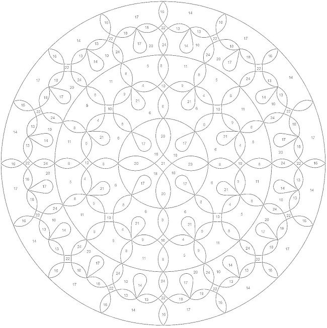 ColorByNumber Mandala Coloring Pages Colouring Adult