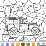 Coloriage Magique Voiture 4x4 Jeep Dessin Imprimer