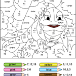 Coloring Pages Color By Number Addition For Kindergarten