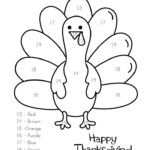 Coloring Pages Color By Number Turkey pdf Christmas