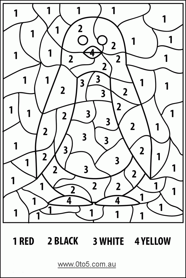 Coloring Pages Color By Number Worksheets For 
