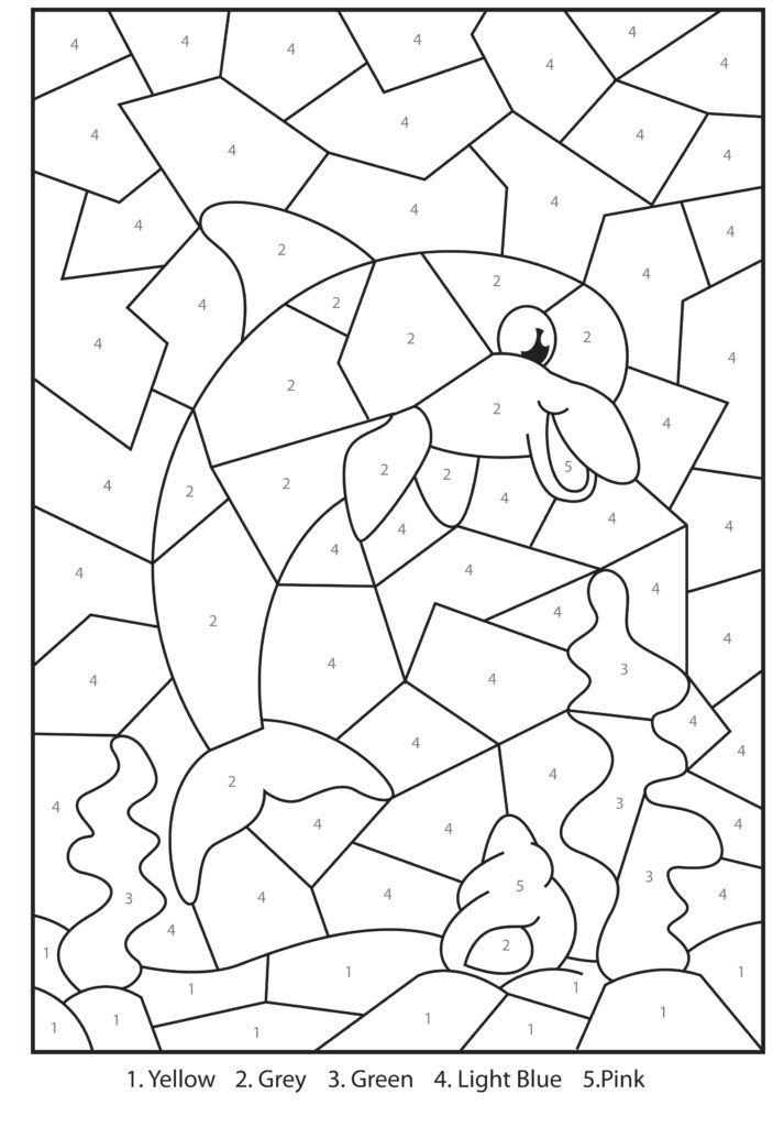 Coloring Pages Colouring By Numbers For Children Free 