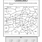Coloring Pages DIVISION COLOR BY NUMBER WORKSHEET