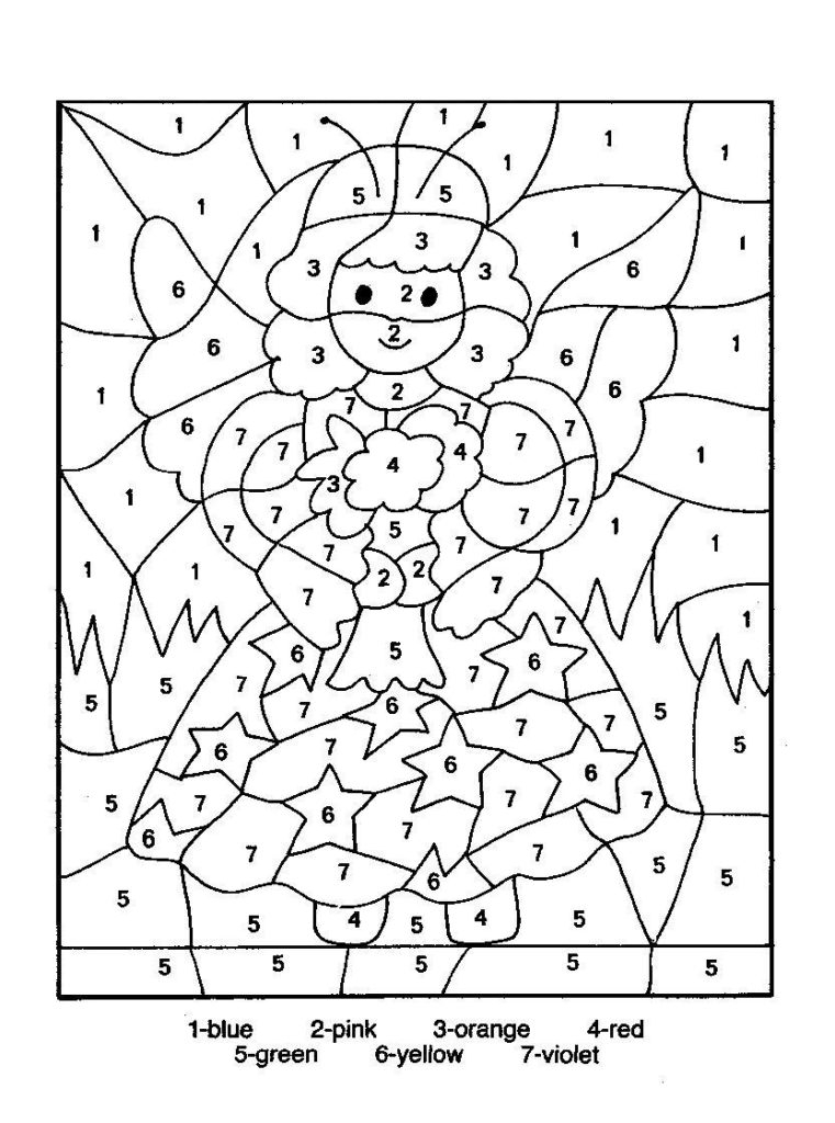 Coloring Pages Free Coloring Pages Of Angel By Number 