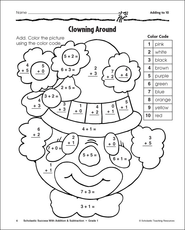 Coloring Pages Grade 1 Addition Colouring Pages Addition 