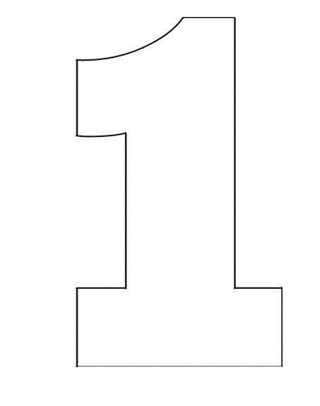 Coloring Pages Stencil Of Number 1 Cadernos 