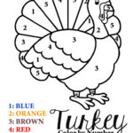 Coloring Pages Thanksgiving Color By Number Coloring