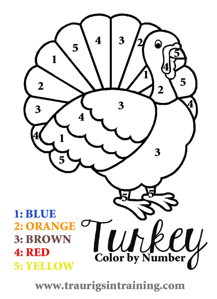 Coloring Pages Thanksgiving Color By Number Coloring