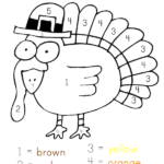 Coloring Pages Thanksgiving Turkey Color By Number Free