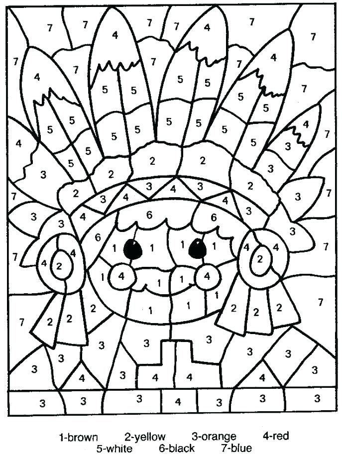 Difficult Color By Number Coloring Pages For Adults At 