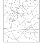 Dinosaur Color By Number Printables