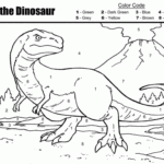 Dinosaur Coloring Pages By Numbers Coloring Home