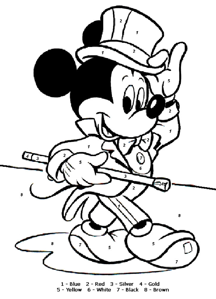 Disney Color By Numbers Coloring Pages At GetColorings 