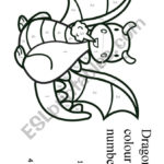 Dragon Colour By Number ESL Worksheet By Paoldak