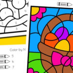Easter Color By Number Totschooling Toddler Preschool