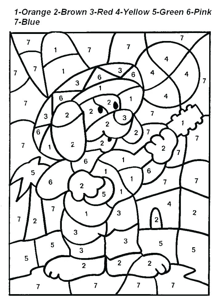 Easy Color By Number For Preschool And Kindergarten Easy Color By Number For Preschool And Kindergarten