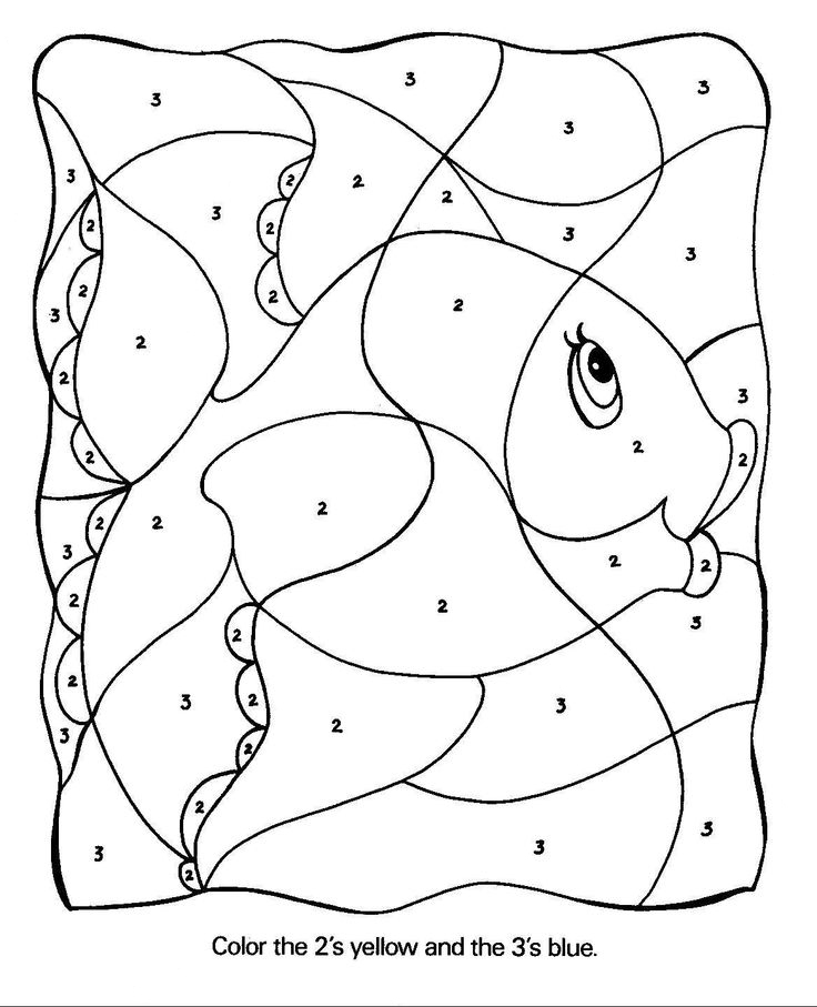 Easy Color By Number For Preschool And Kindergarten Easy Color By Number For Preschool And Kindergarten