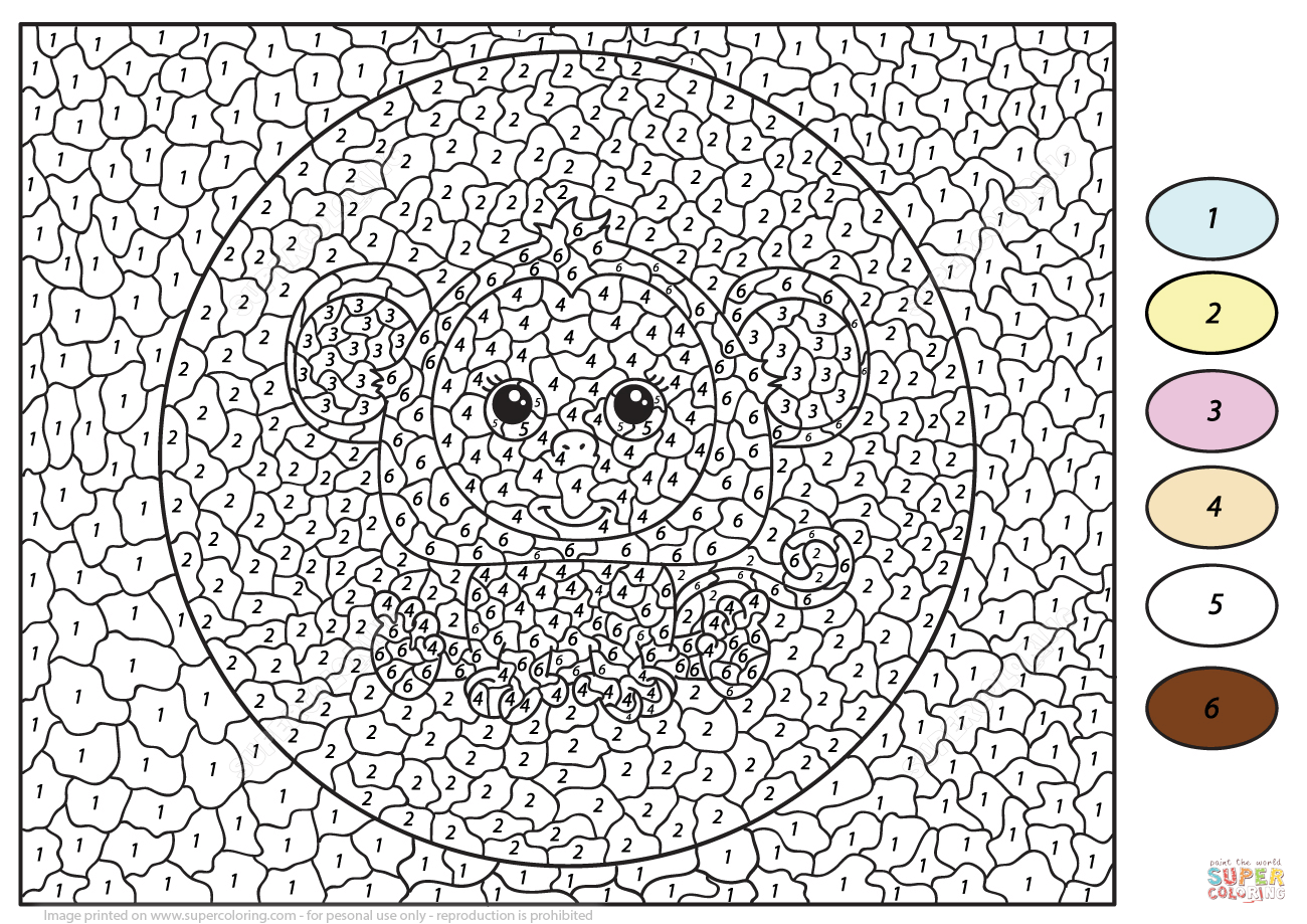 Free Advanced Color By Number Coloring Pages Download 