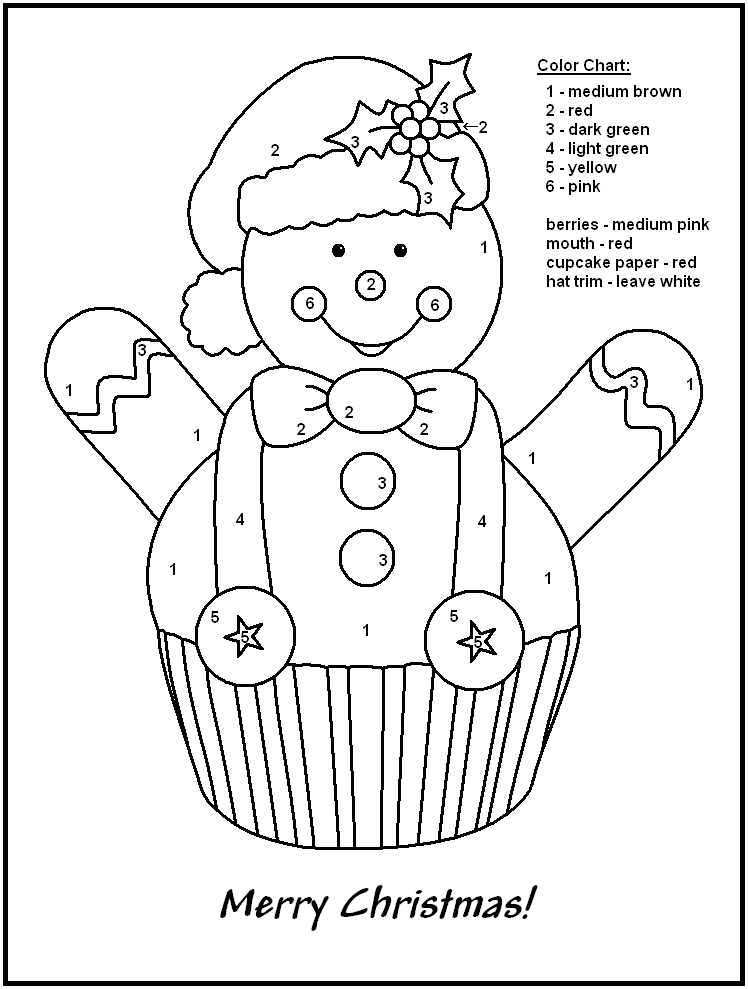 Free Christmas Color By Number Activity Sheets Printable 