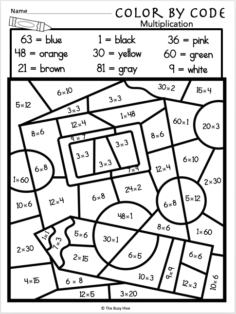 Free Color By Multiplication Code Worksheet Madebyteachers Free Color By Multiplication Code Worksheet Madebyteachers