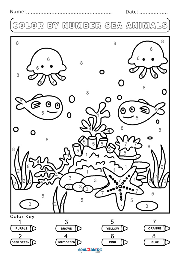 Free Color By Number Worksheets Cool2bKids