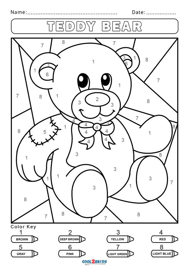 Free Color By Number Worksheets Cool2bKids