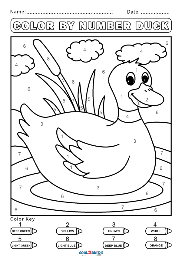 Free Color By Number Worksheets Cool2bKids